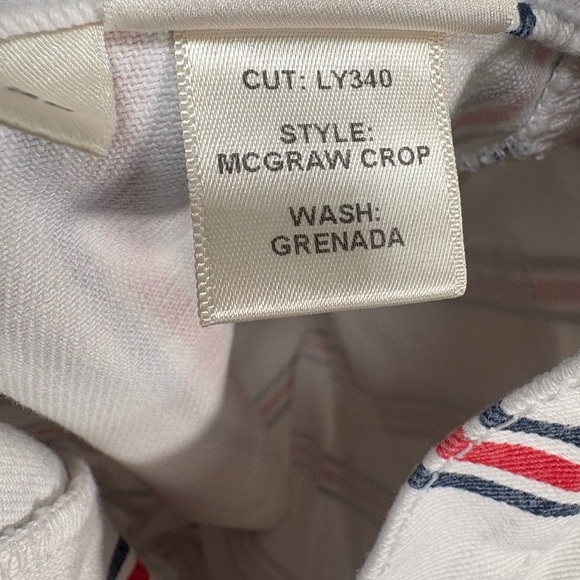 Reformation MacGraw Grenada Stripe Crop Jeans Size 29 - Picture 9 of 10